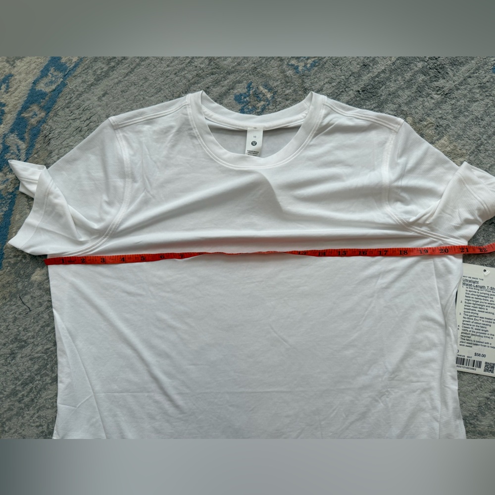 Lululemon Ultralight Waist-Length T-Shirt White - Picture 8 of 11